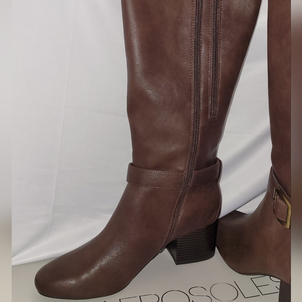 Aerosoles Patience Knee High Boots Mid Shaft Dark Brown 11M NIB New - Picture 6 of 10
